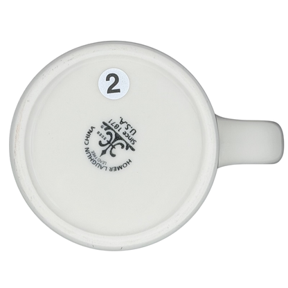 Bottom view of Fouled Anchor US Navy Mug Homer Laughlin China showcasing logo and size details