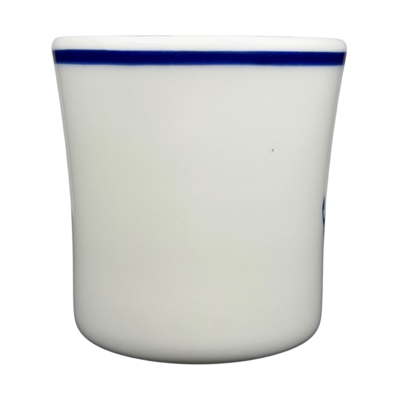 Fouled Anchor US Navy Mug Homer Laughlin China with a classic white design and blue trim