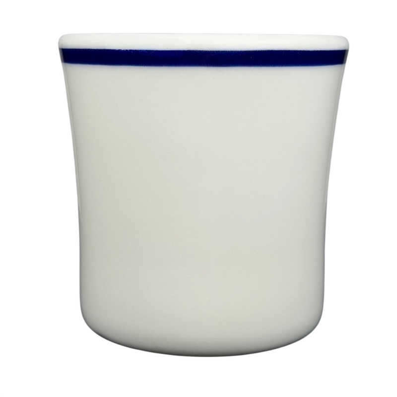 Fouled Anchor US Navy Mug Homer Laughlin China in classic white with blue rim detail