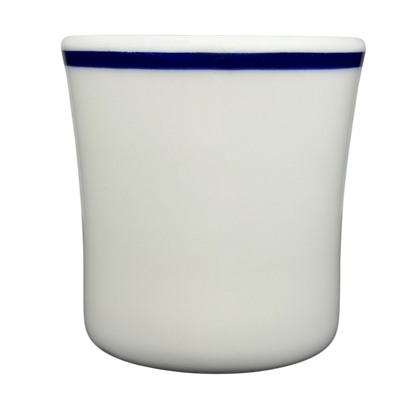 Fouled Anchor US Navy Mug Homer Laughlin China in classic white with blue rim detail