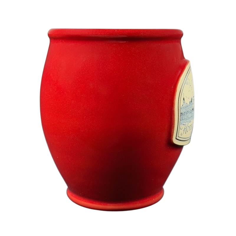 Hotel Del Coronado Deneen vintage red mug with a smooth finish and unique shape