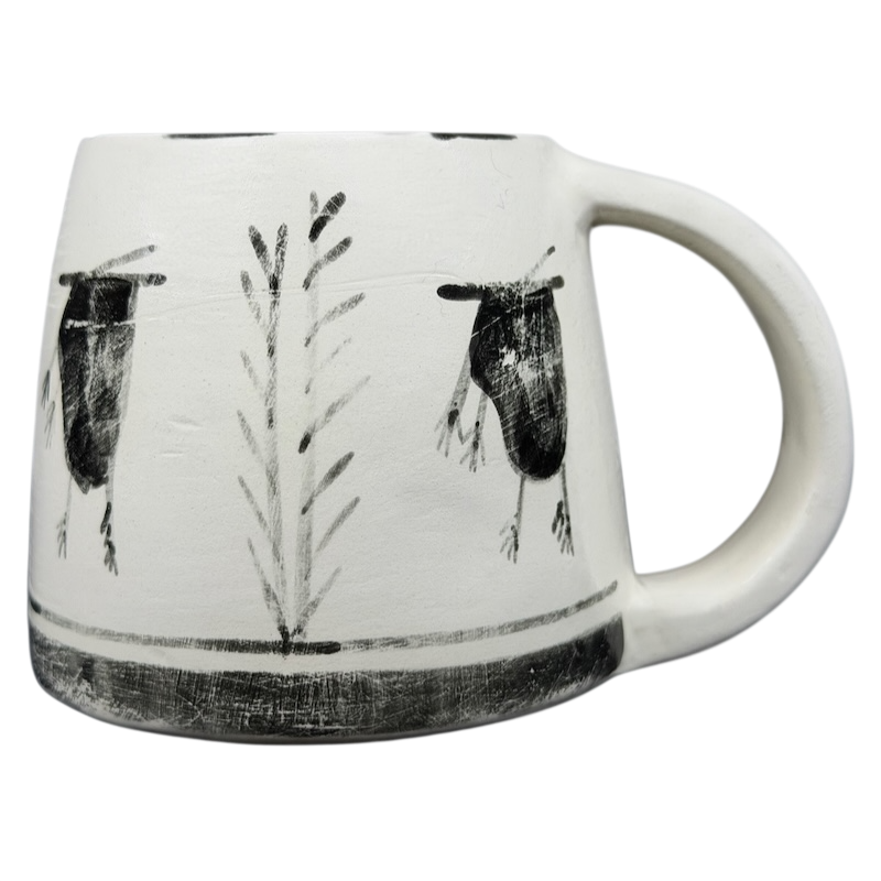 Unique Santa Fe Native American Style Pottery Mug Hotsherds with intricate tribal designs