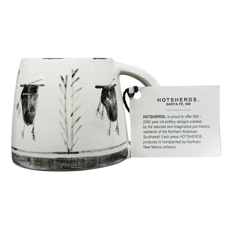 Santa Fe Native American Style Pottery Mug Hotsherds featuring traditional black and white designs