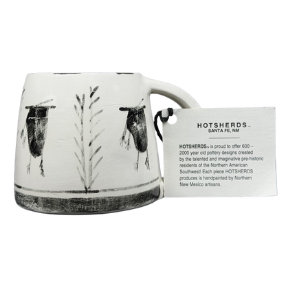 Santa Fe Native American Style Pottery Mug Hotsherds featuring traditional black and white designs