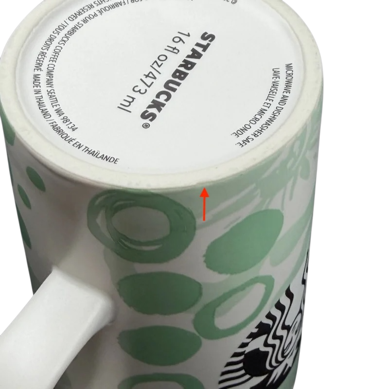 Siren Mint Green Floral Spring Collection Tall 16 Oz Mug 2015 Starbucks