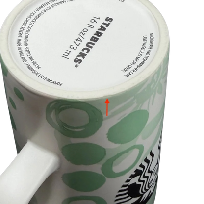 Siren Mint Green Floral Spring Collection Tall 16 Oz Mug 2015 Starbucks