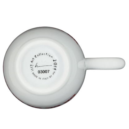 Bottom view of Illy Art Collection Robert Wilson OK Mug showcasing its unique design and craftsmanship