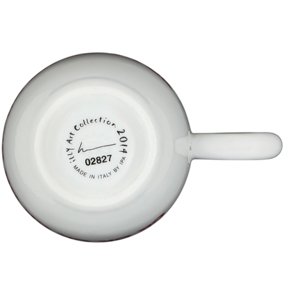 Bottom view of Illy Art Collection Robert Wilson OK Mug showcasing elegant white porcelain design