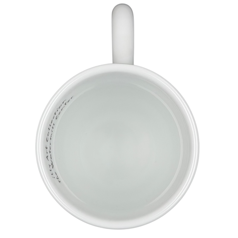 Top view of Illy Art Collection Robert Wilson OK Mug with a sleek white design