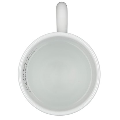 Top view of Illy Art Collection Robert Wilson OK Mug with a sleek white design