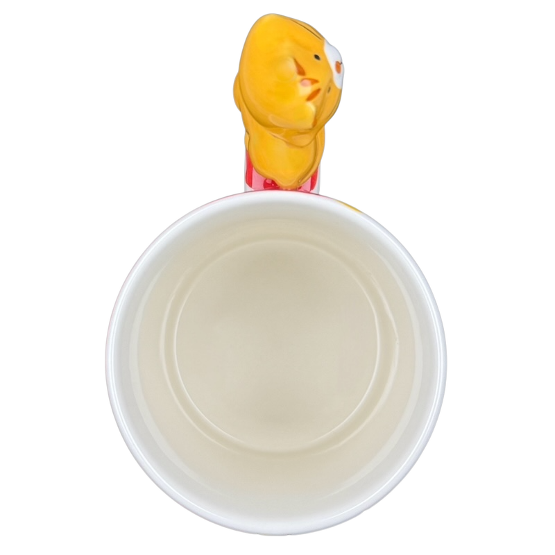 Indra vintage cat handle mug featuring a playful cat-shaped handle and a smooth interior