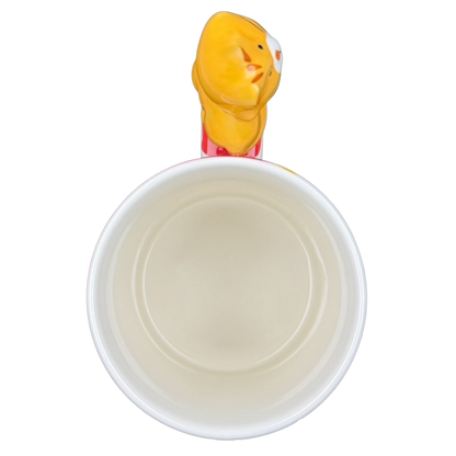 Indra vintage cat handle mug featuring a playful cat-shaped handle and a smooth interior