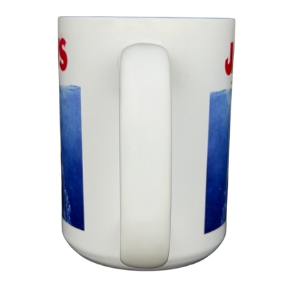 Jaws movie poster Universal Studios mug featuring iconic artwork from the classic film