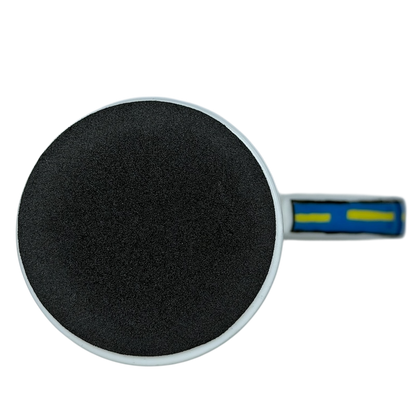 Top view of Going For A Ride Jeff Ringer Travel Mug Chaleur featuring a textured black lid