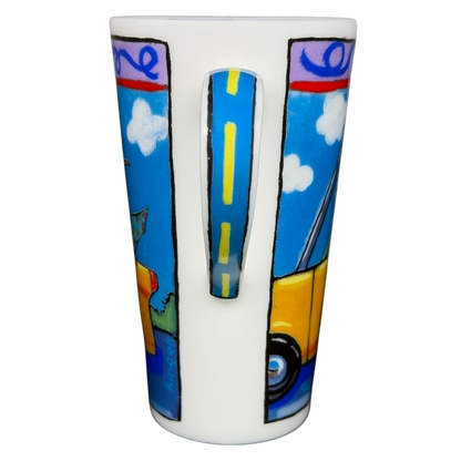 Chaleur Going For A Ride Jeff Ringer Travel Mug with Colorful Design for On-the-Go Beverages