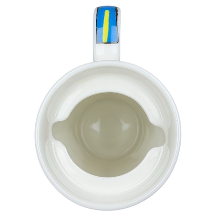 Inside view of the Going For A Ride Jeff Ringer Travel Mug Chaleur with ergonomic handle design