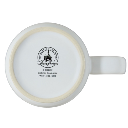 Bottom view of a Jerrod Maruyama Disney mug featuring a classic design and authentic Disney logo