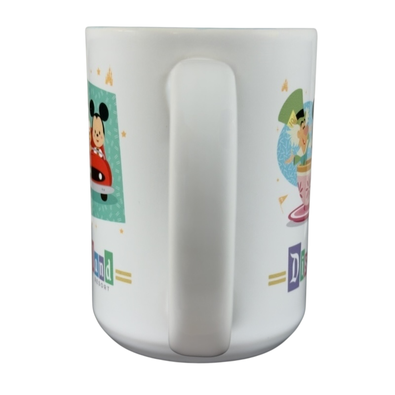 Jerrod Maruyama Disney mug featuring colorful character designs from classic Disney icons