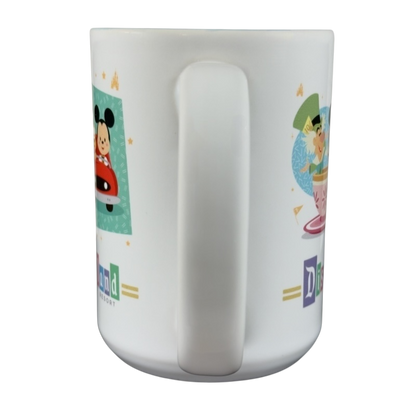 Jerrod Maruyama Disney mug featuring colorful character designs from classic Disney icons
