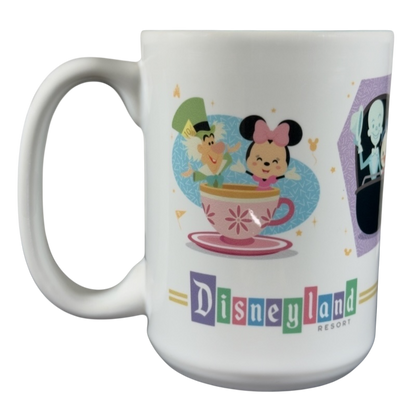Jerrod Maruyama Disney mug featuring colorful characters from Disneyland Resort