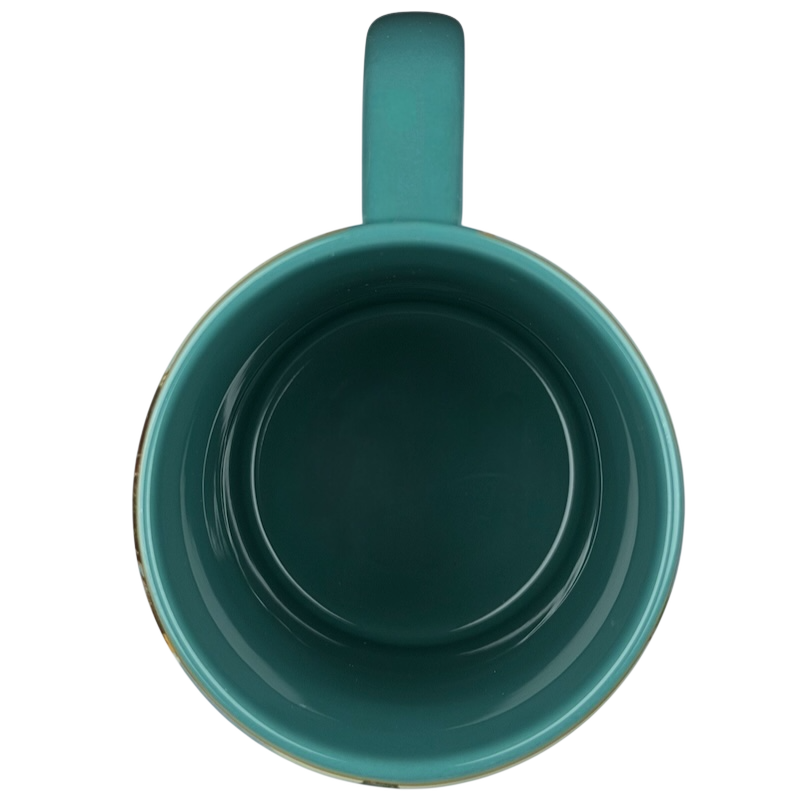 Inside view of the Jimmy Buffett Margaritaville Livin' For The Weekend mug in teal color