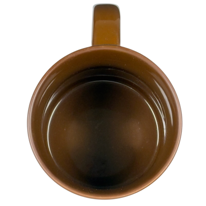 A Man's Got To Have A Code John Wayne vintage brown mug with a smooth surface and classic design