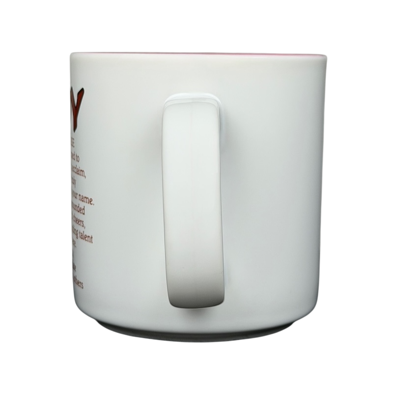 Personalized JUDY name poetry mug with elegant design and meaningful text