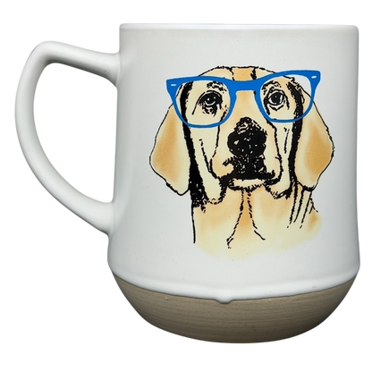 Just Chillin Yellow Labrador Mug Spectrum Designz featuring a Labrador with glasses for dog lovers