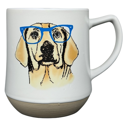 Just Chillin Yellow Labrador Mug Spectrum Designz featuring a playful dog with glasses