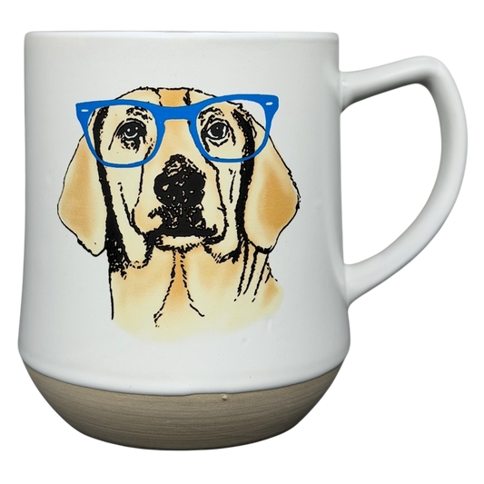 Just Chillin Yellow Labrador Mug Spectrum Designz featuring a playful dog with glasses