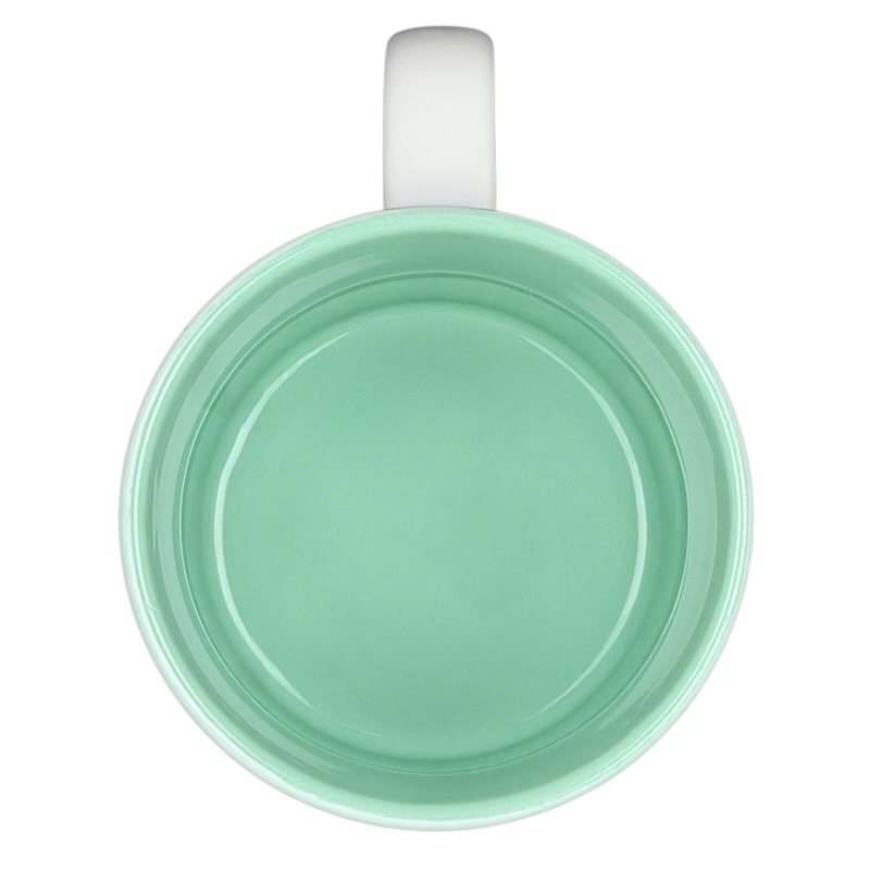 KAREN Poetry Name Mug Papel in mint green with a smooth interior finish
