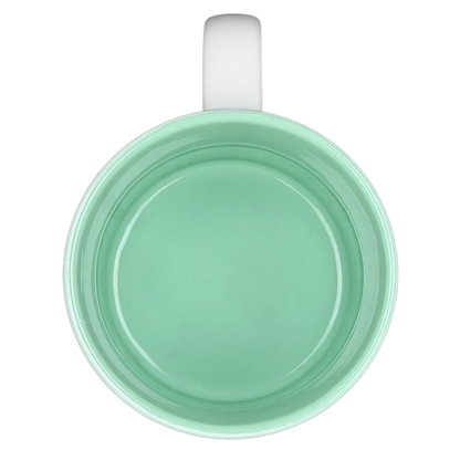 KAREN Poetry Name Mug Papel in mint green with a smooth interior finish