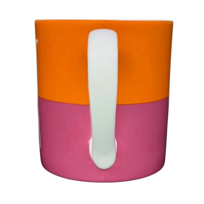Kate Spade Wickford Red Letter Day Monogram Mug Lenox featuring vibrant orange and pink color blocks
