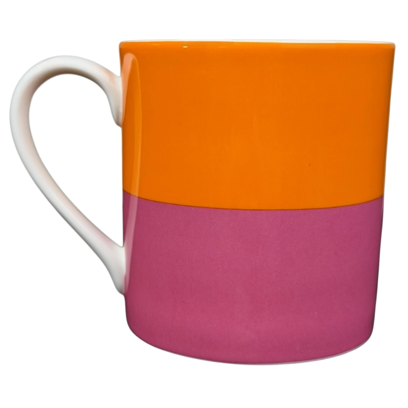 Kate Spade Wickford Red Letter Day Monogram Mug Lenox featuring vibrant orange and pink colors
