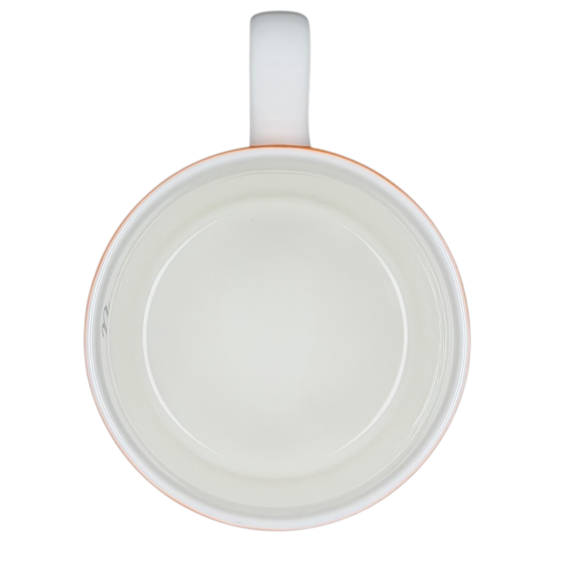 Inside view of Kate Spade Wickford Red Letter Day Monogram Mug Lenox showing smooth interior finish