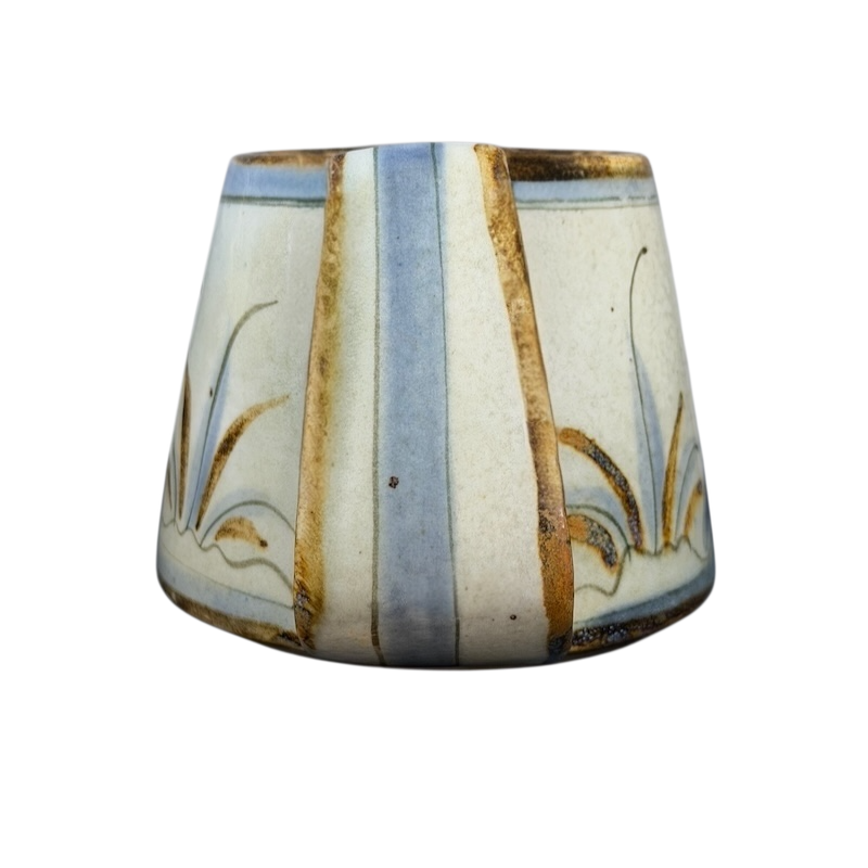 Ken Edwards Mexican pottery quail mug featuring elegant floral designs and smooth ceramic finish