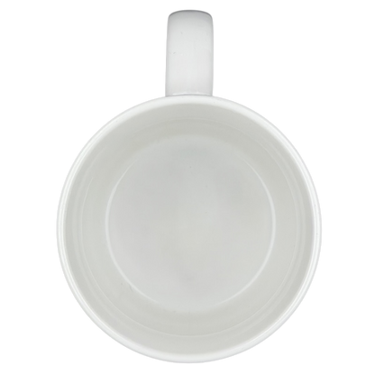 Inside view of Kenneth Grooms Toscany Collection vintage lawyers mug in sleek white ceramic design
