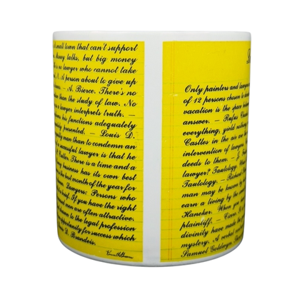 Kenneth Grooms Toscany Collection vintage lawyers mug featuring inspirational quotes for legal professionals