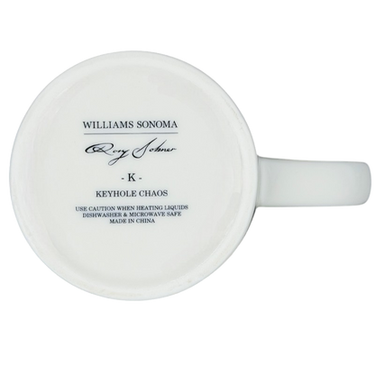 Keyhole Chaos Rory Dobner Monogram Mug Williams Sonoma featuring a ceramic design and elegant letter K