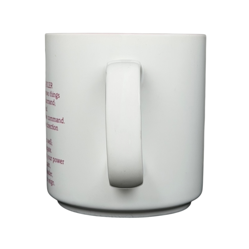 Papel Kim poetry name mug featuring motivational text on a white ceramic design