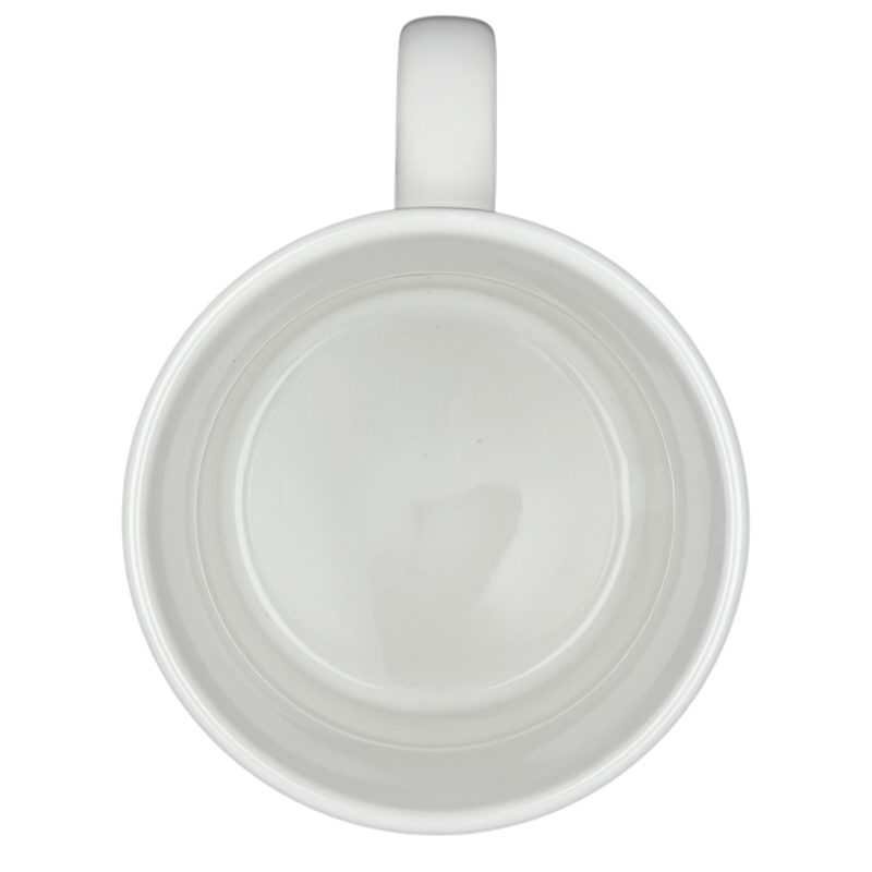 Inside view of the Fantastic Felines Mug Laurel Burch showcasing a smooth white ceramic finish