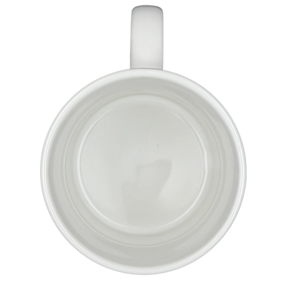 Inside view of the Fantastic Felines Mug Laurel Burch showcasing a smooth white ceramic finish