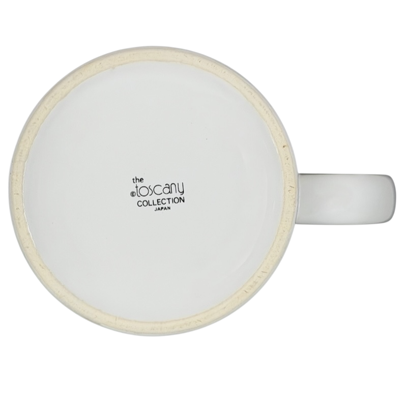 Bottom view of Lefty Kenneth Grooms Mug The Toscany Collection featuring a clean white design