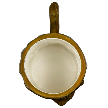 Top view of Legend Of Zelda Deku Tree Nintendo Mug Just Funky with earthy wood-like design