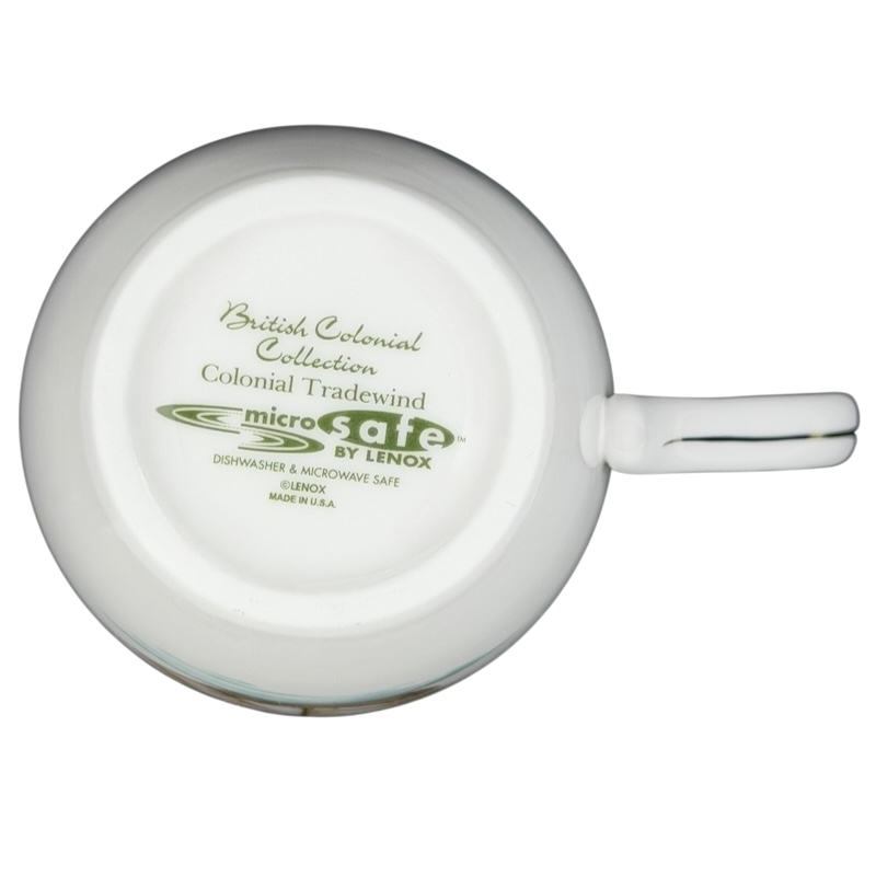 Bottom view of Colonial Tradewind Sailing Ship Mug Lenox showcasing its British Colonial Collection design