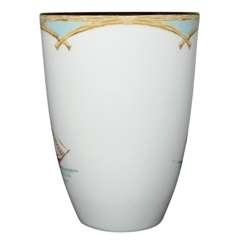 Colonial Tradewind Sailing Ship Mug Lenox featuring a nautical design and gold rim accents