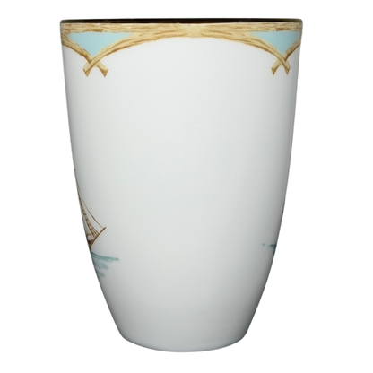 Colonial Tradewind Sailing Ship Mug Lenox featuring a nautical design and gold rim accents