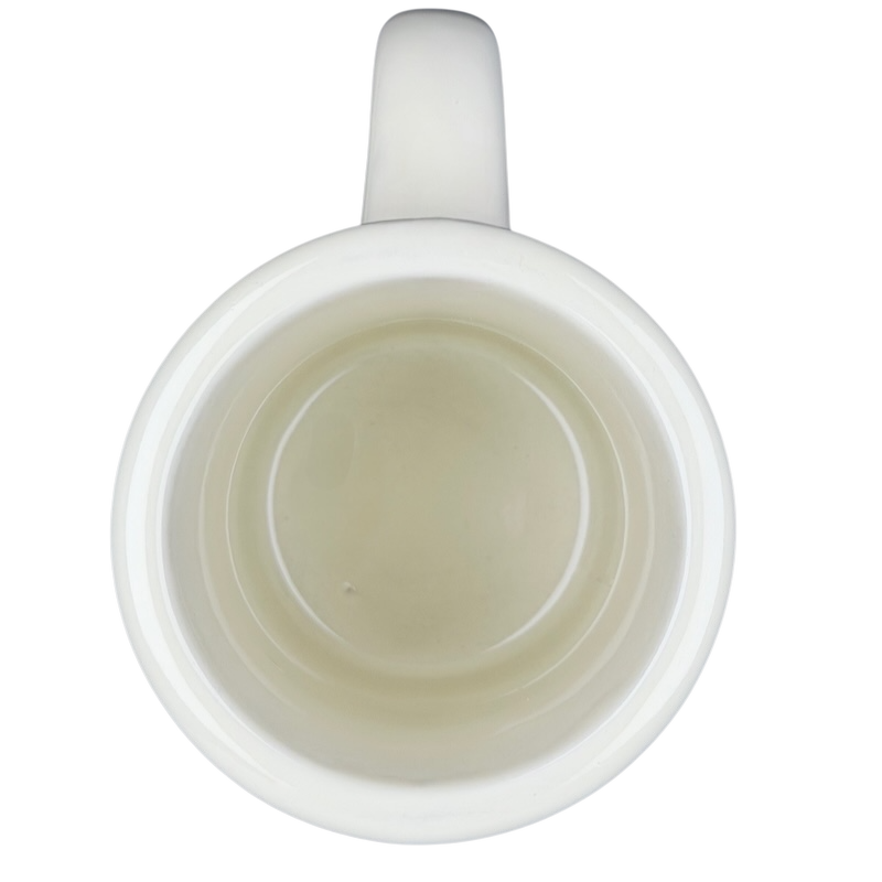 Lion Coffee vintage Mug featuring a smooth white interior and classic design