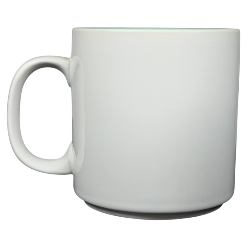 LISA poetry vintage mug Papel with a sleek white exterior and green interior for a stylish coffee experience