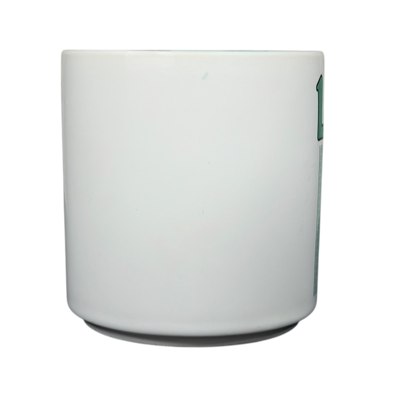 LISA poetry vintage mug Papel with a sleek design and green interior for coffee lovers